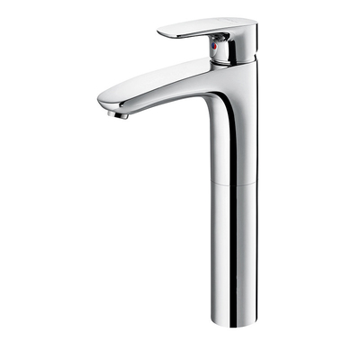 F1L9028C Single Handle Basin Mixer Faucet , Brass Chrome Tall Basin Mixer Tap