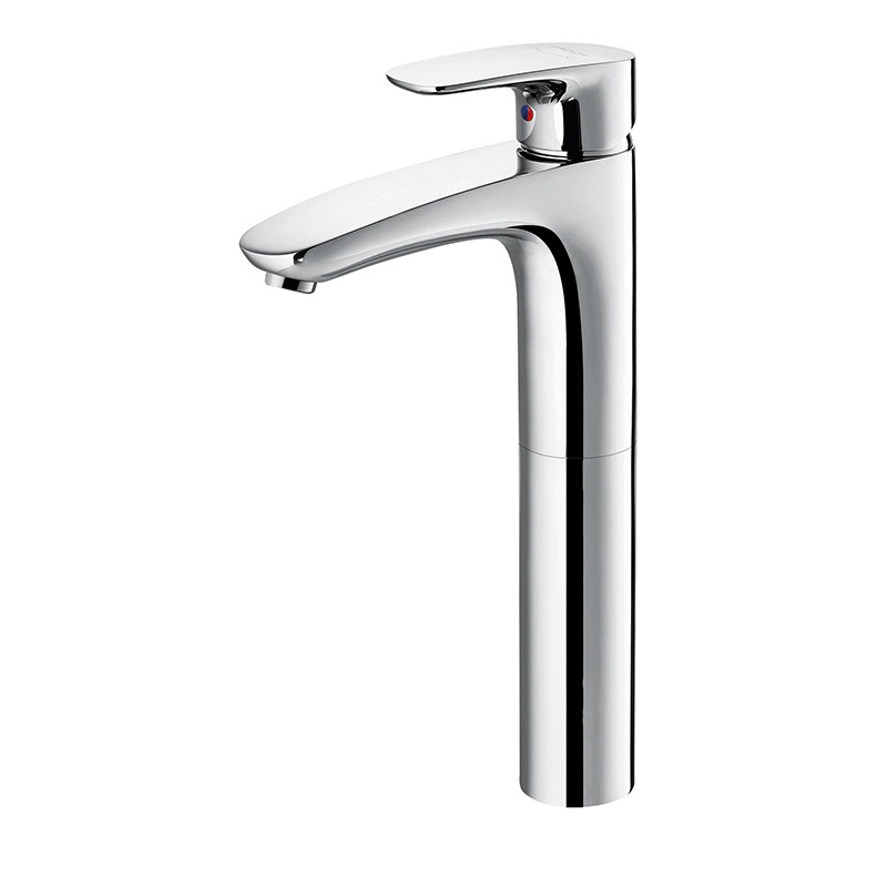 F1L9028C Single Handle Basin Mixer Faucet , Brass Chrome Tall Basin Mixer Tap